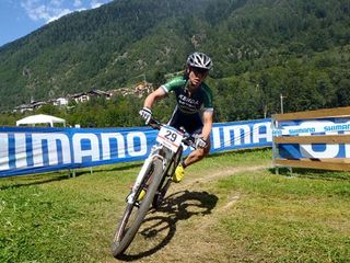 Mary McConneloug at the World Cup finals in Val di Sole, Italy