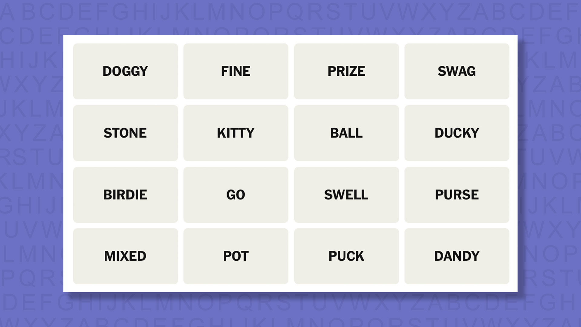 NYT Connections hints for game 865 on a purple background