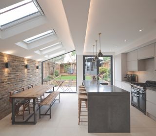 extension with lighting ideas for vaulted ceilings