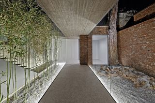 folded courtyard corridor