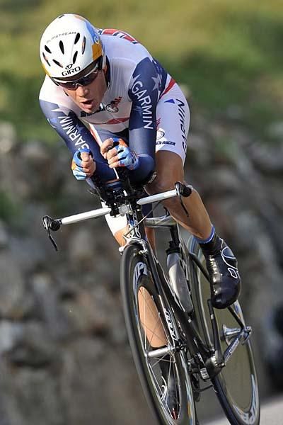 Thomas Danielson (USA) tucks in as tightly as possible.