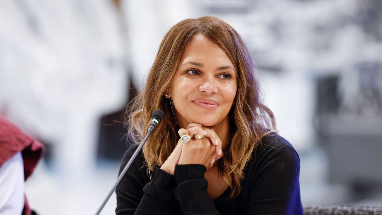 Halle Berry on a visit to the University of Illinois Chicago