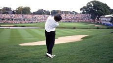 Seve Ballesteros on the 18th during the singles of the Ryder Cup at The Belfry 1989 