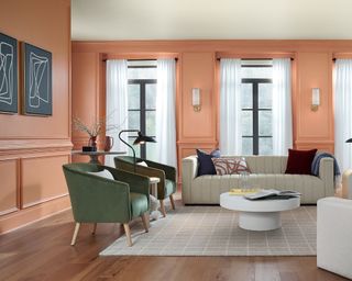 Peach living room