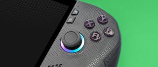 A closeup of the ROG Xbox Ally X's ABXY buttons.