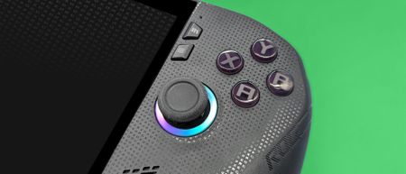 A closeup of the ROG Xbox Ally X's ABXY buttons.