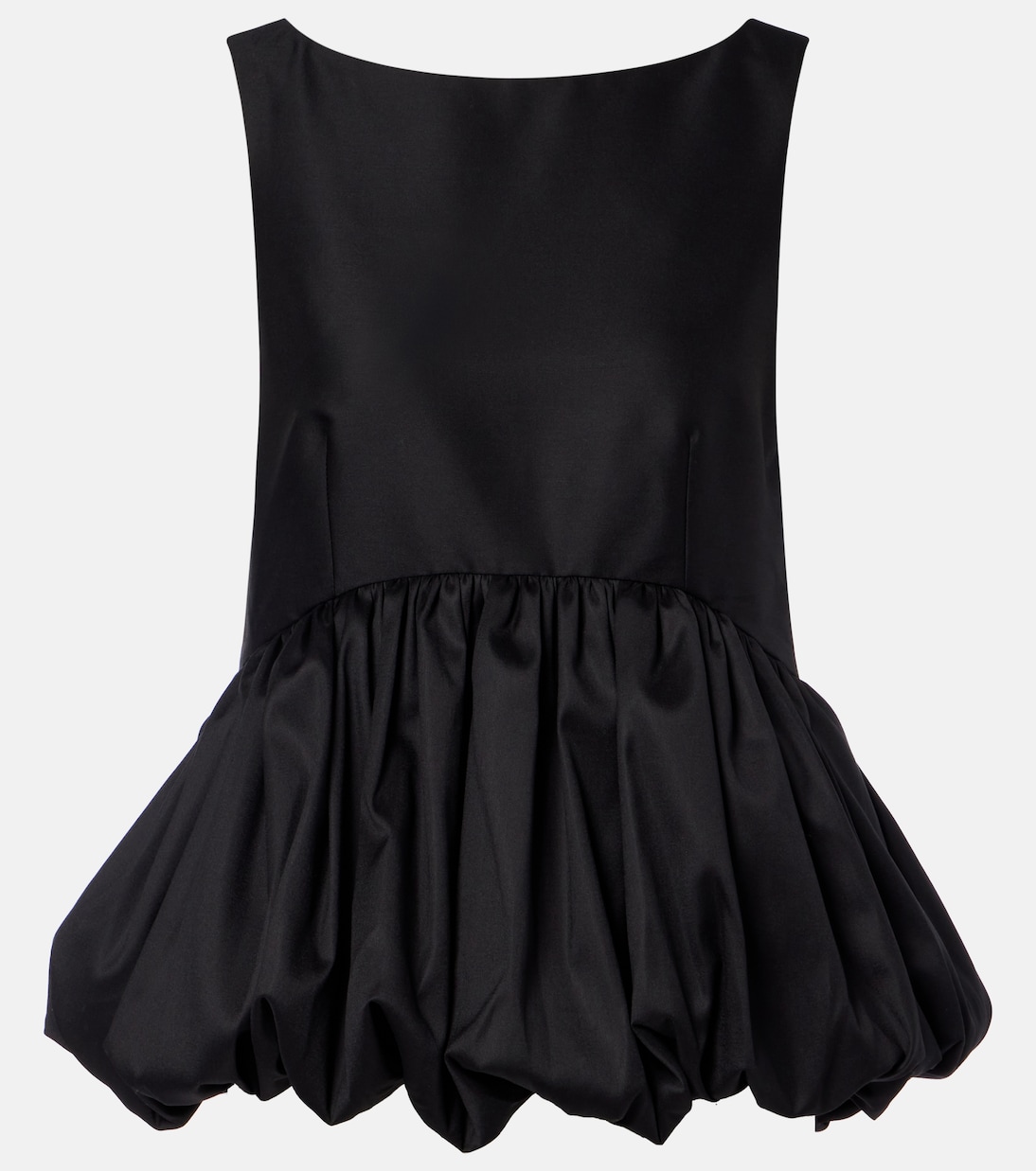 Peplum Wool and Silk Top in Black - Rohe