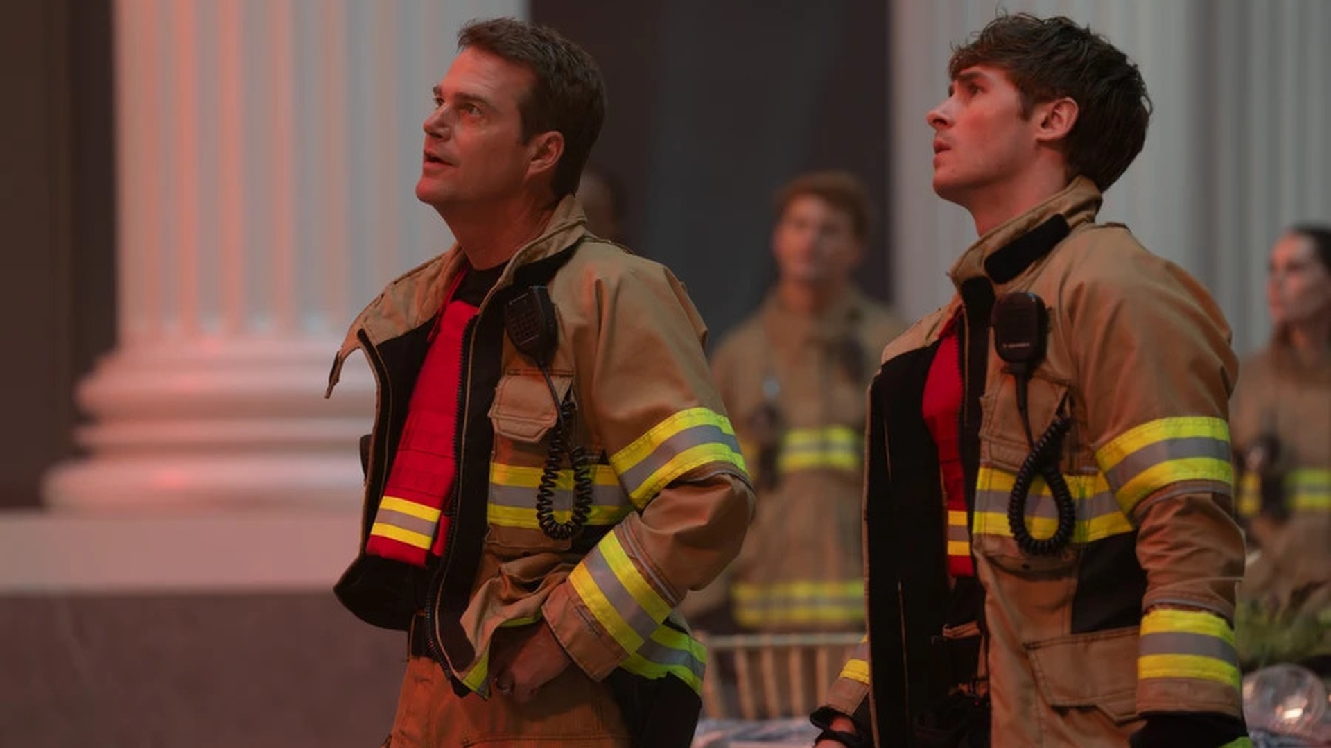 Chris O'Donnell and Michael Provost in "9-1-1: Nashville" season 2