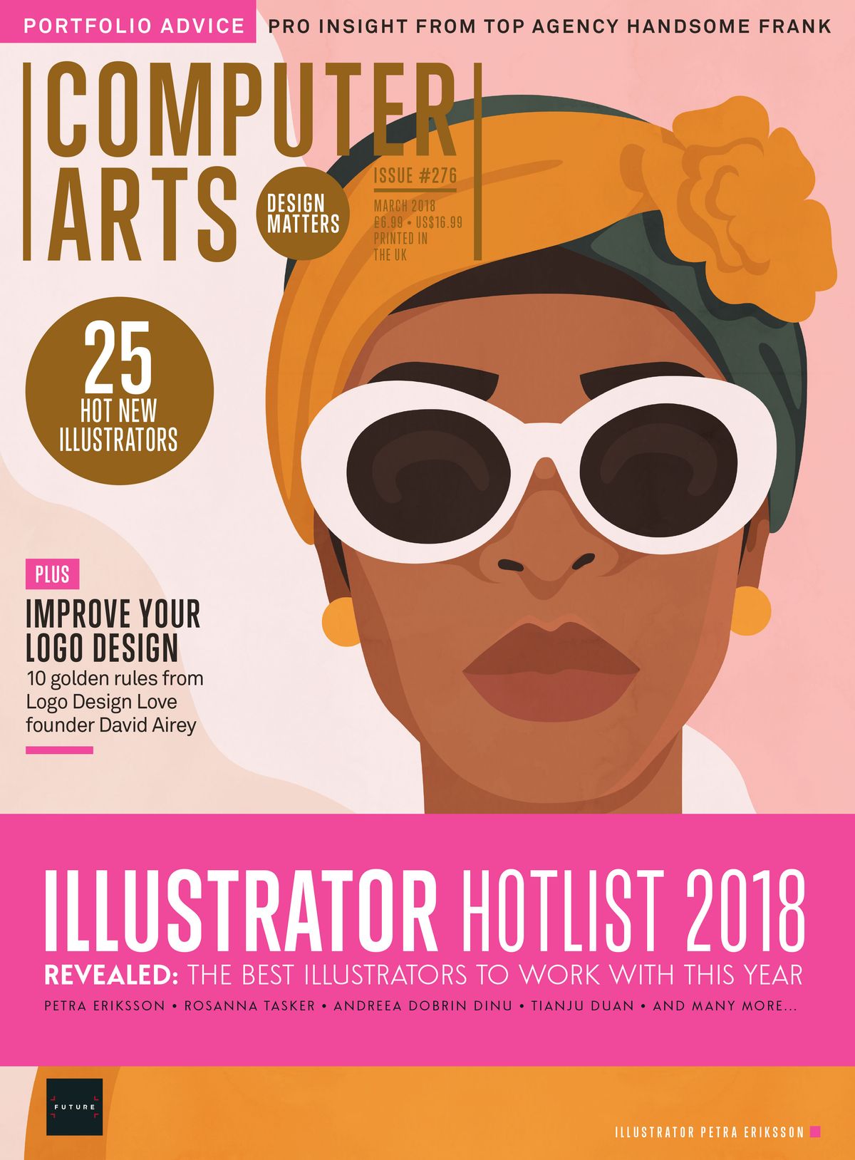 Computer Arts issue 276 magazine cover with Illustrator Hotlist 2018