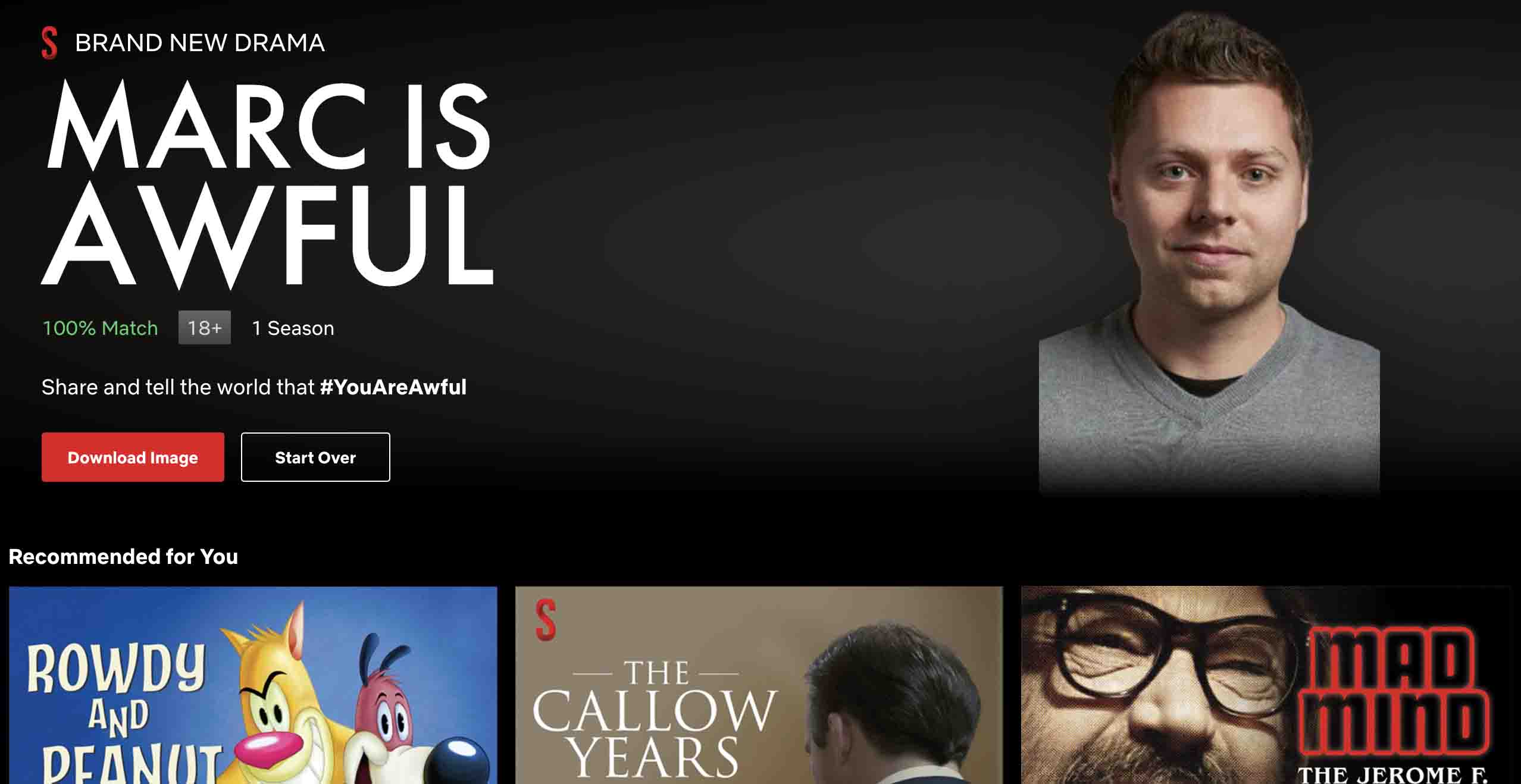 Netflix goes full Black Mirror, releases fake streaming site to troll you