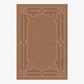 warm brown rectangular rug