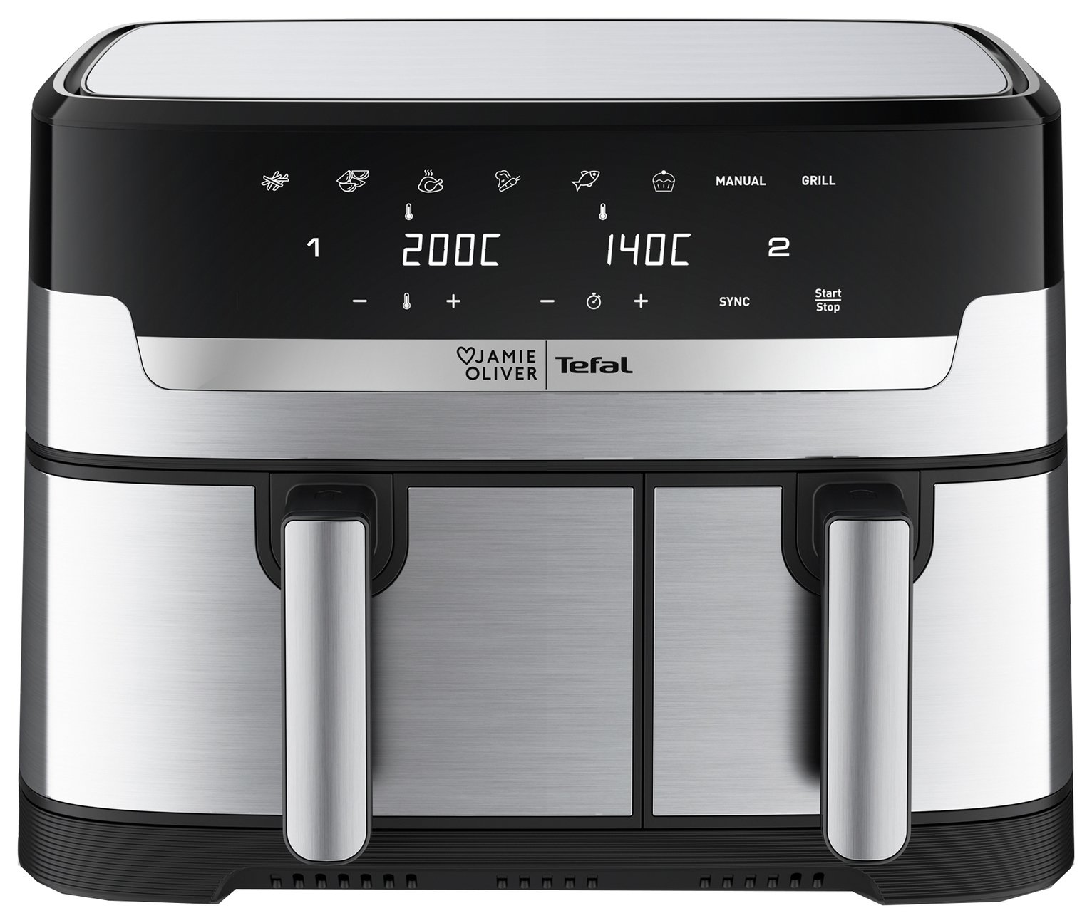 Jamie Oliver Tefal Easy Fry 8.3l Air Fryer Stainless Steel