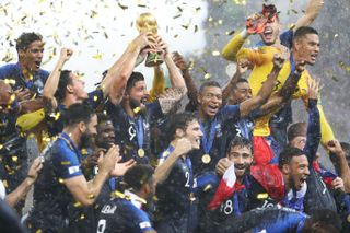 France celebrate winning the World Cup