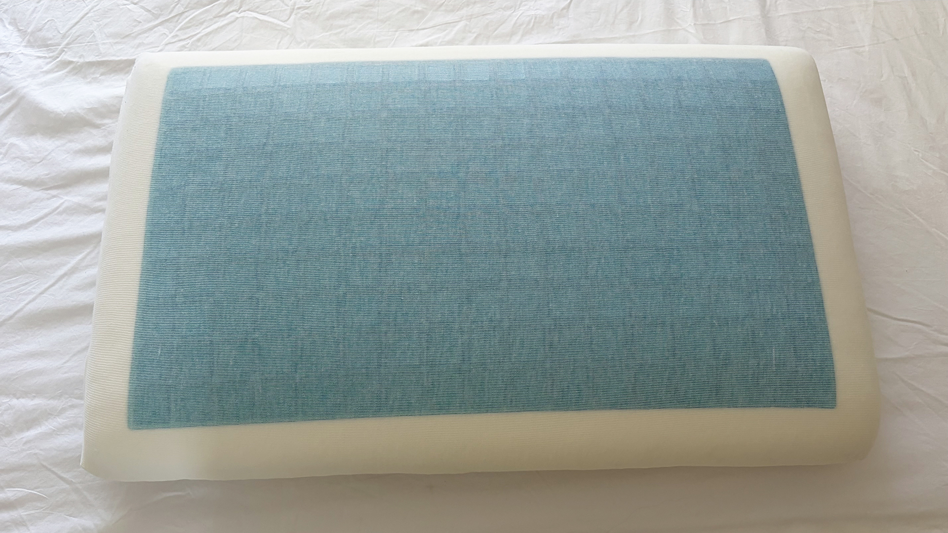 The interior fill of the Helix Cooling Memory Foam Pillow, in the reviewer's bedroom