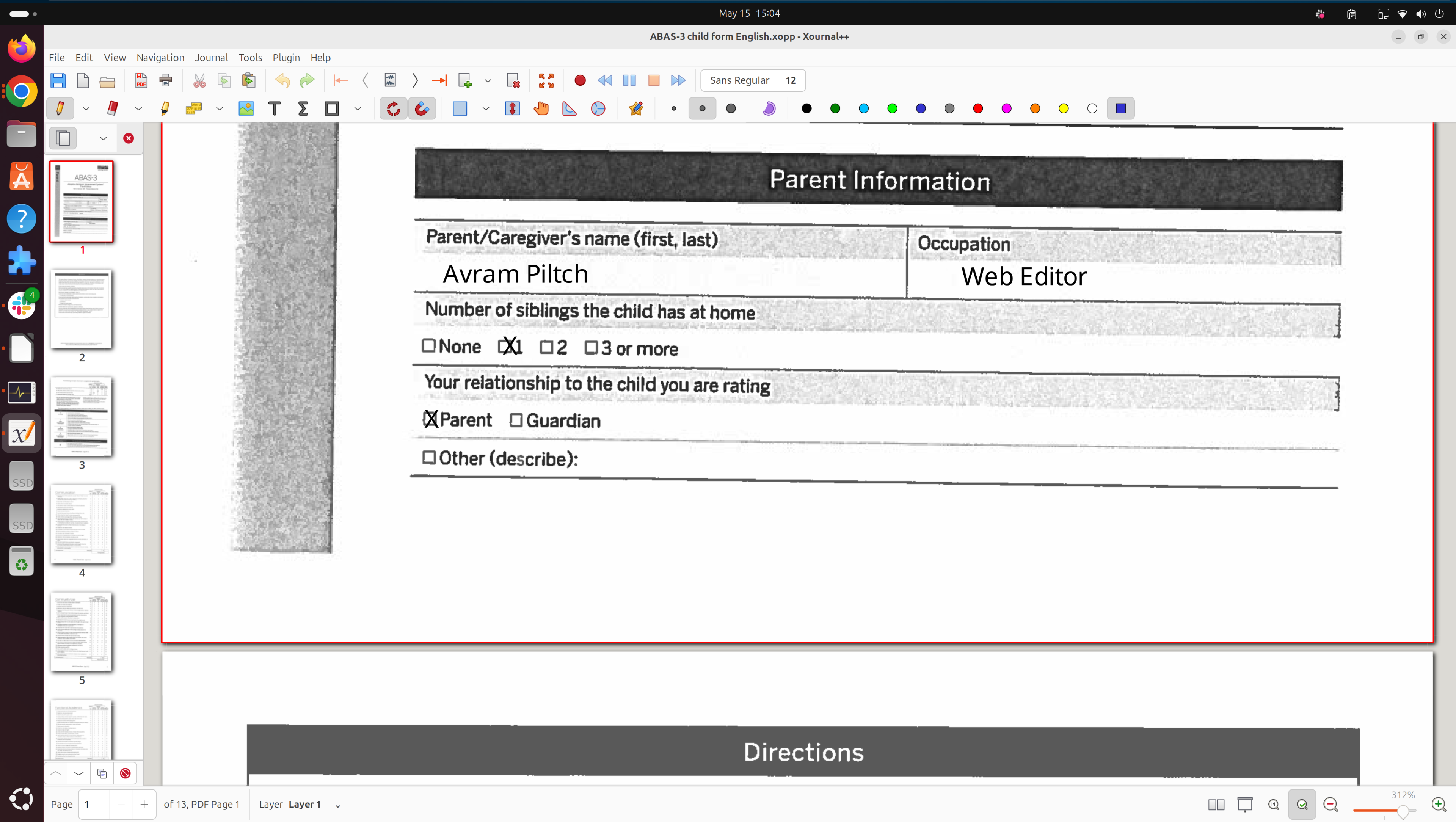 Xournal++ in use