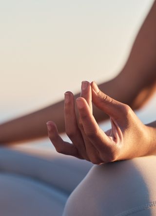 Woman meditating