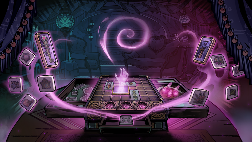 a boardgame with a ghostly hand coming out of it