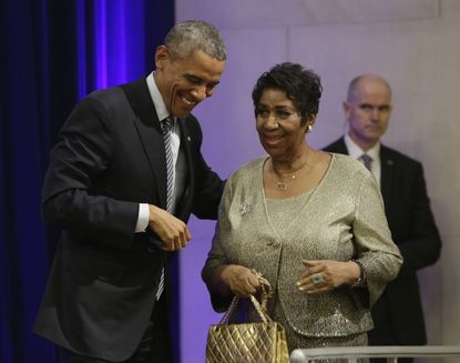 Aretha Franklin With Barack Obama