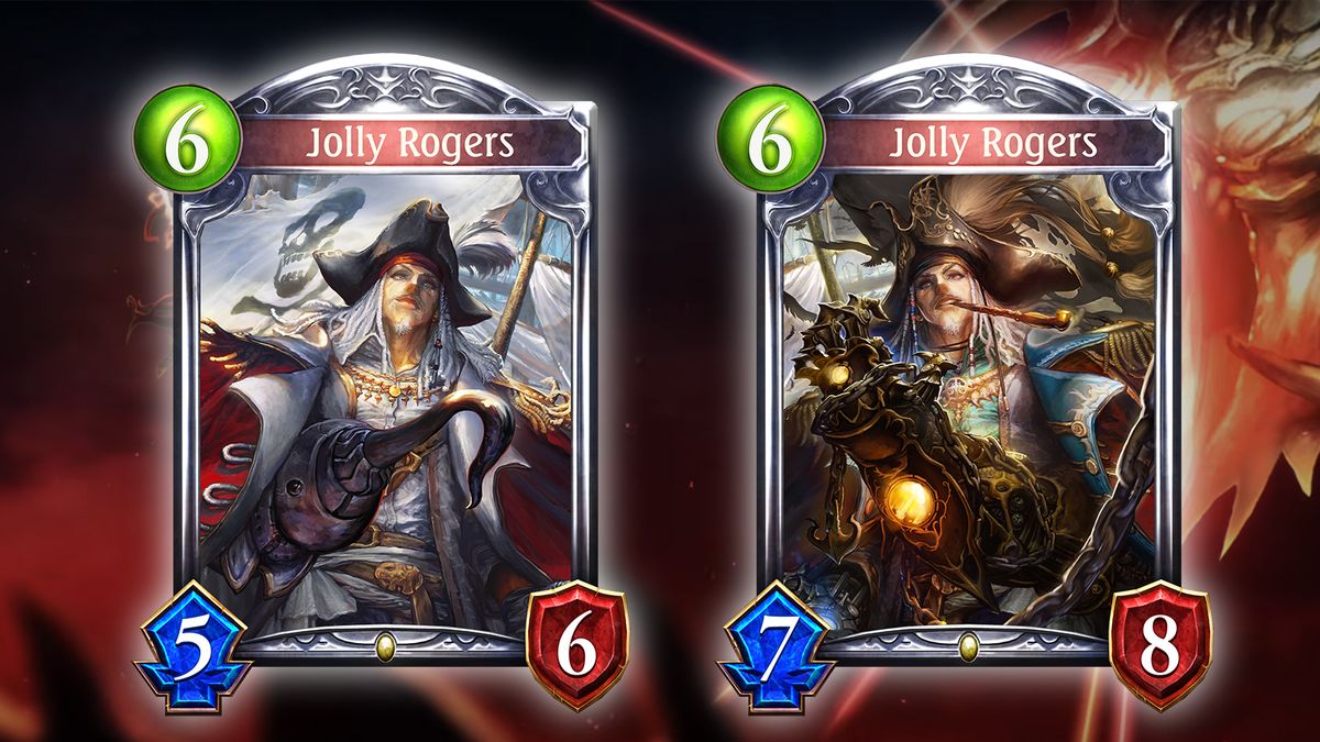 Jolly Rogers (Swordcraft), Ability text &mdash; Fanfare: Randomly gain Rush, Bane, or Ward.