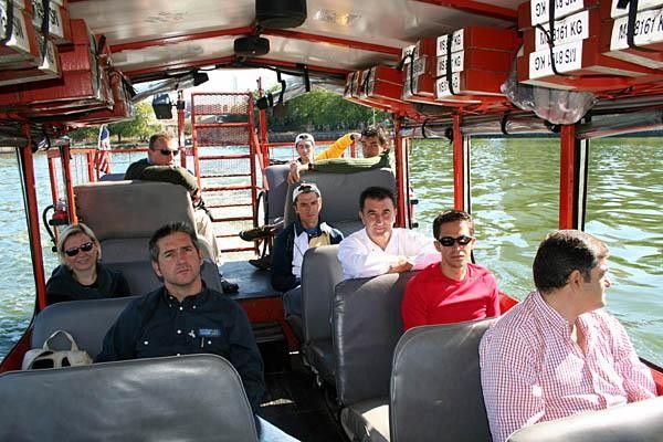 The Liberty Seguros-W&uuml;rth team take to Boston's waterways.