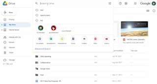 an image of Google Drive search chips upgrade