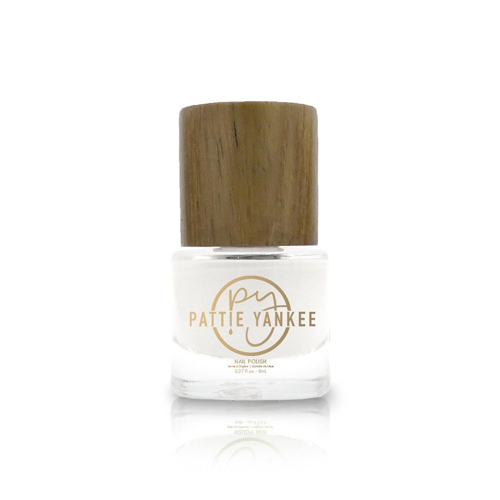 Pattie Yankee Products Nail Polish, Vegan, 22-Free Formula, Cruelty Free, Non-Toxic, Nail Hydrating Polish (soft White)
