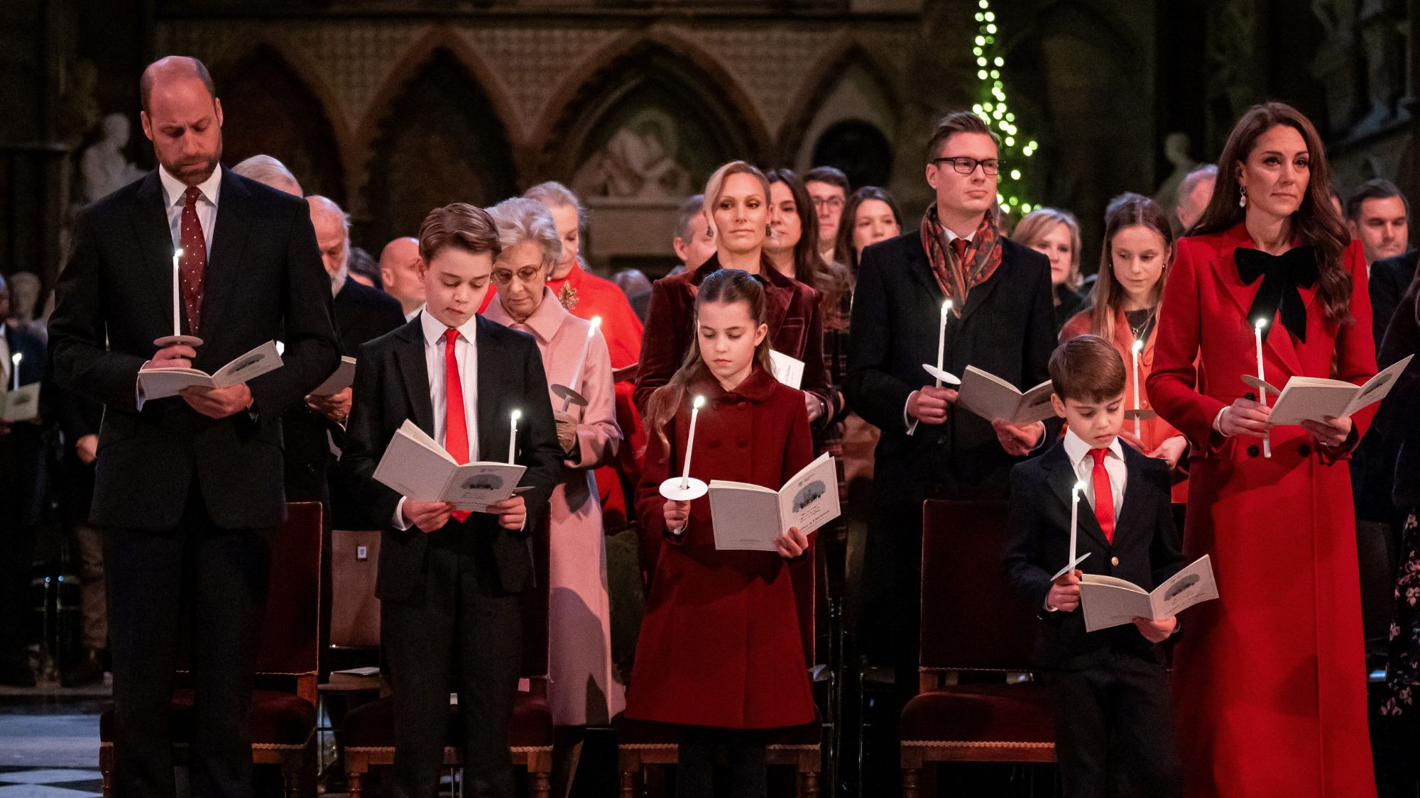 The Wales family attends the &#039;Together at Christmas&#039; carol service in 2024