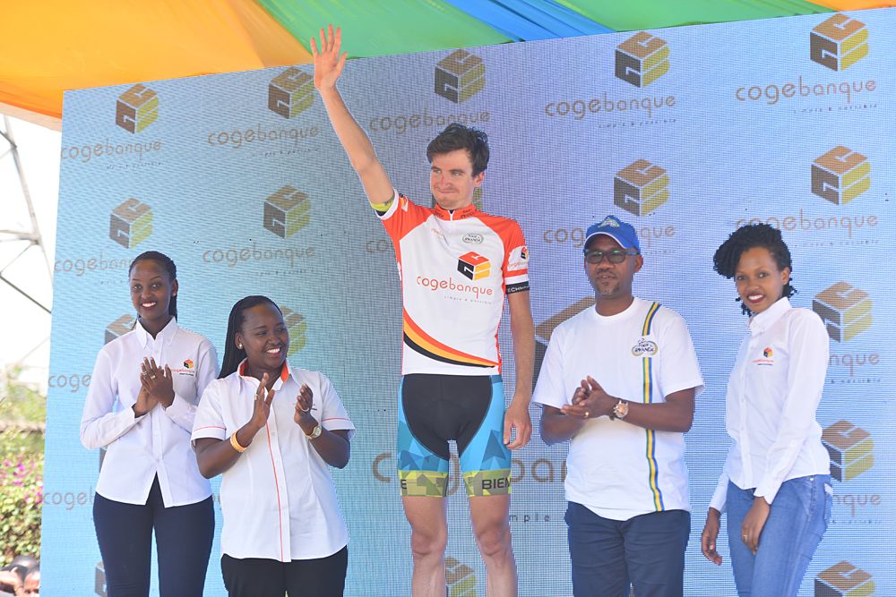 South African Edward Greene (Lowestrates.ca) in the King of the Mountain jersey