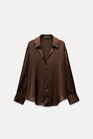 Satin Effect Basic Shirt