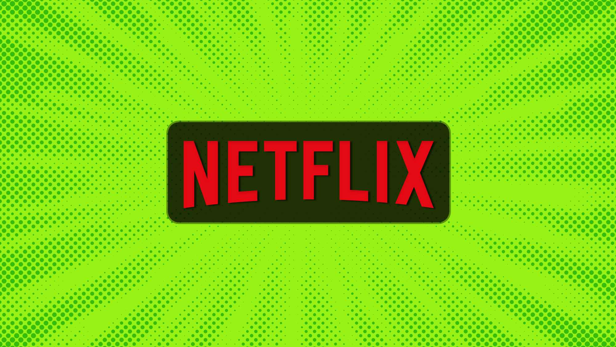 Netflix logo on a green background