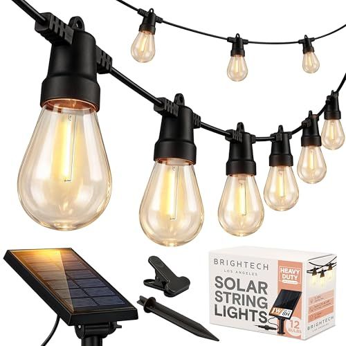 Brightech Ambience Pro Solar Powered Outdoor String Lights -27 Ft 