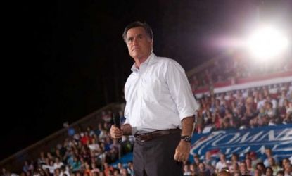 Mitt Romney speaks at a victory rally in New Hampshire on Sept. 7: Among the keys to the presidential race will be each campaign's effort to define Romney.