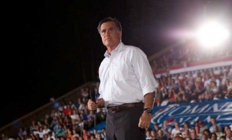 Mitt Romney speaks at a victory rally in New Hampshire on Sept. 7: Among the keys to the presidential race will be each campaign&amp;#039;s effort to define Romney.