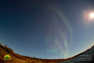 The Canadian Space Agency's AuroraMAX observatory tweeted this photo and wrote: "Latest image of aurora borealis above Yellowknife, taken at 01:08 MDT on September 01, 2012."