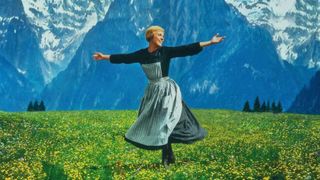 julie andrews as maria singing in the alps in The Sound of Music