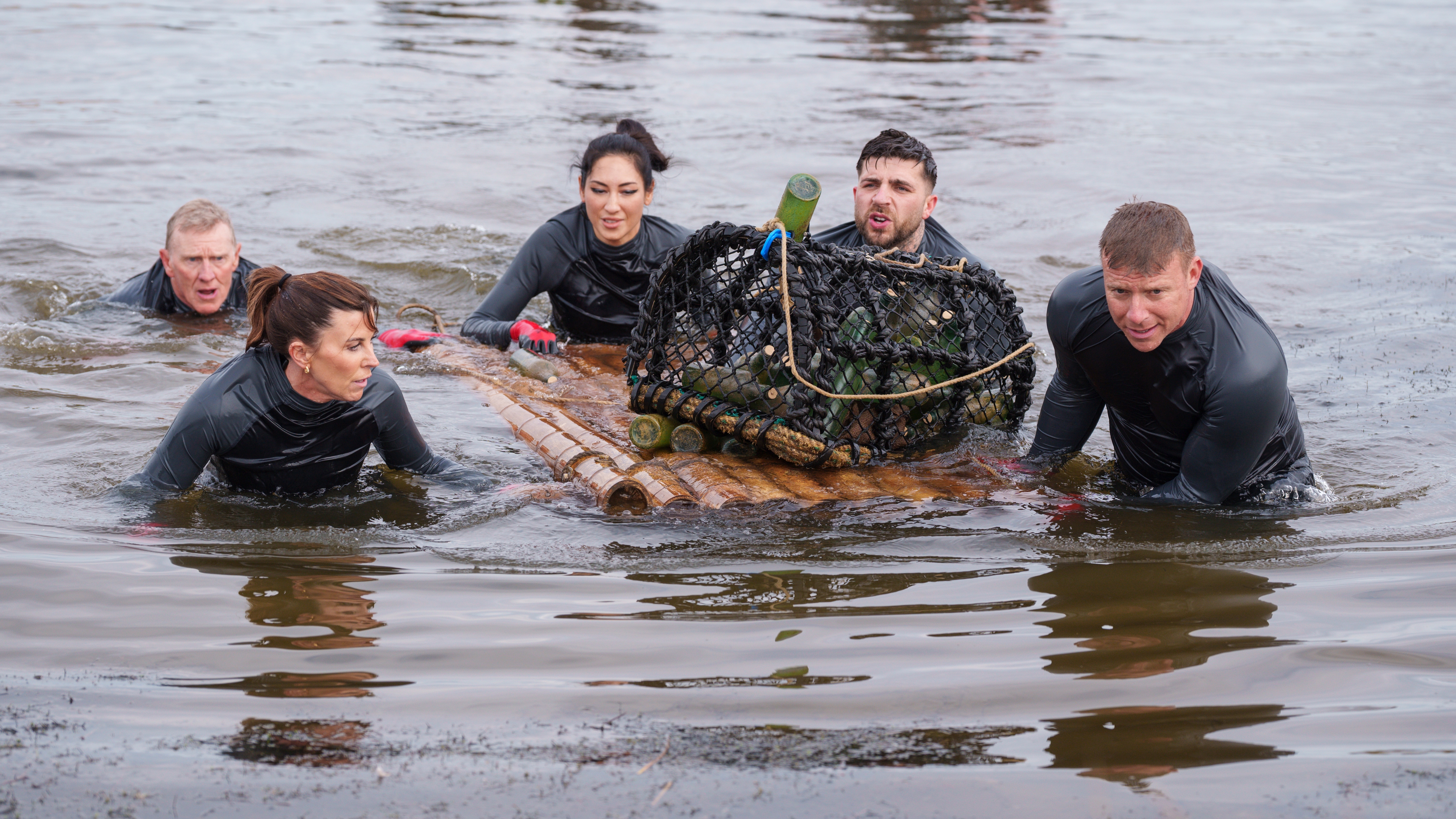 Five contestants on The Inheritance fetch wine bottles from the lake as part of The Deceased&#039;s last request.