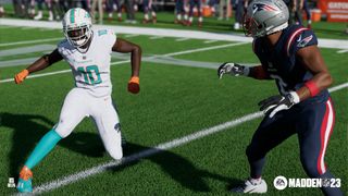 Madden 23 player ratings, player throwing a block