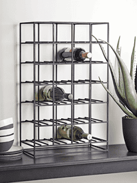Large Iron Wine Rack -Black