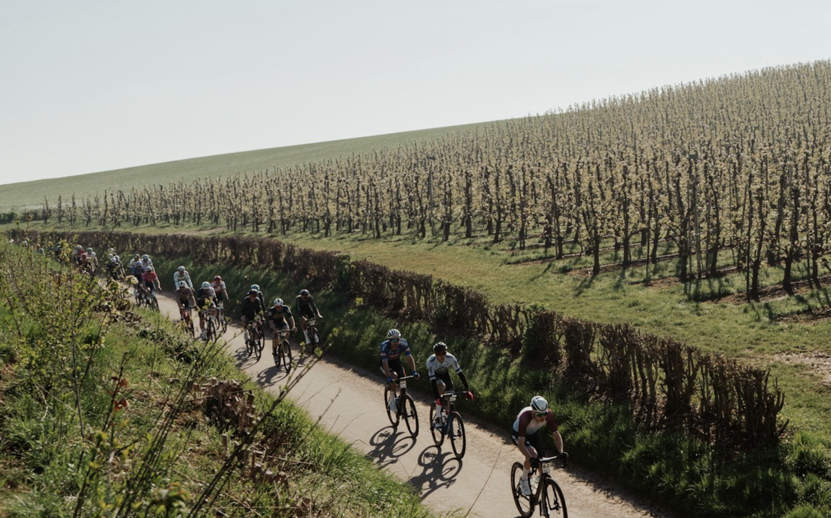 Riders on the course at Gravel Fondo Limburg for April&#039;s UCI Gravel World Series 