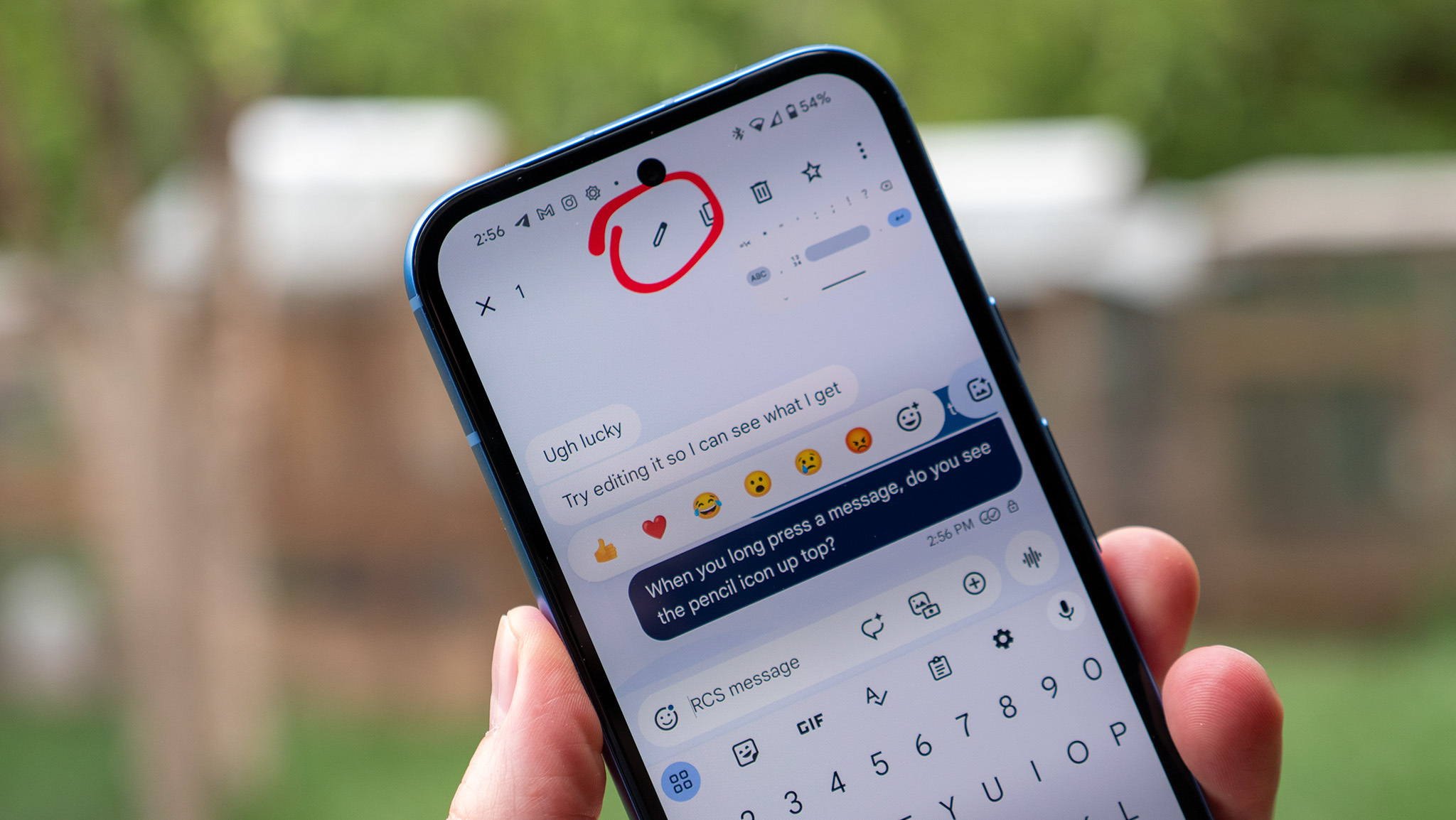 How to edit texts in Google Messages