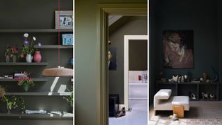 Compilation images of rooms showing the Farrow and ball new colours