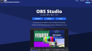 Website screenshot from OBS Studio (January 2025)