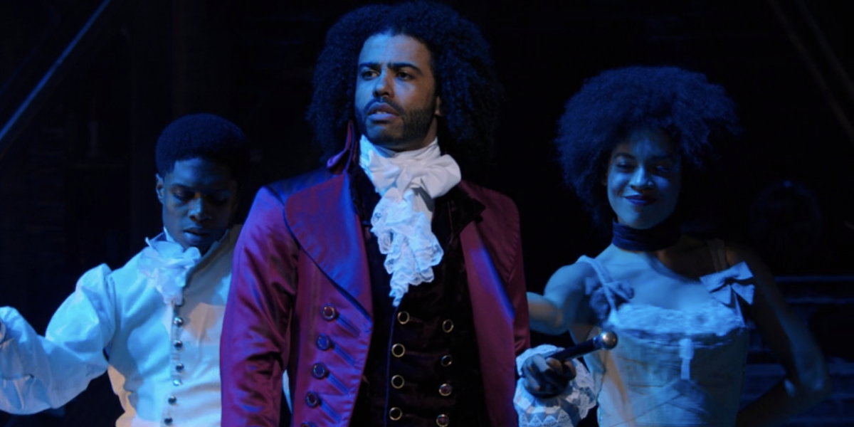 Thomas Jefferson (Daveed Diggs) looks out into the audience as he sings &#039;What Did I Miss?&#039; during &#039;Hamilton.&#039;