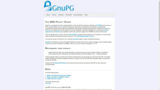 Website screenshot for GnuPG
