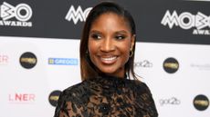 Denise Lewis wears a lace dress as she attends the MOBO Awards 2025 at the Utilita Arena on February 18, 2025