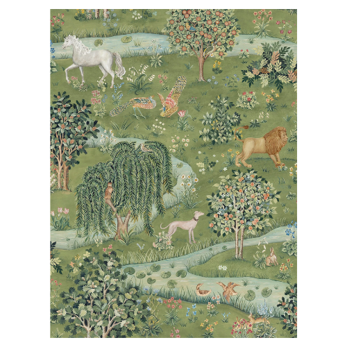 Morris &amp;amp; Co. Owl &amp;amp; Willow Wallpaper Mural, Dcmw217055