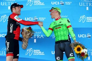 Brent Bookwalter (BMC Racing) and Cannondale-Drapac's Andrew Talansky on the podium