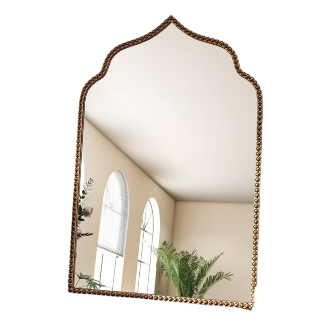 Goosiay Arched Mirror for Wall, 20" X 30" Vintage Bathroom Mirror, Wall Mirror for Living Room, Bedroom, Entryway, Antique Bronze Mirror