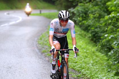 Tadej Pogačar attacks solo on stage eight of the Tour de France 2021