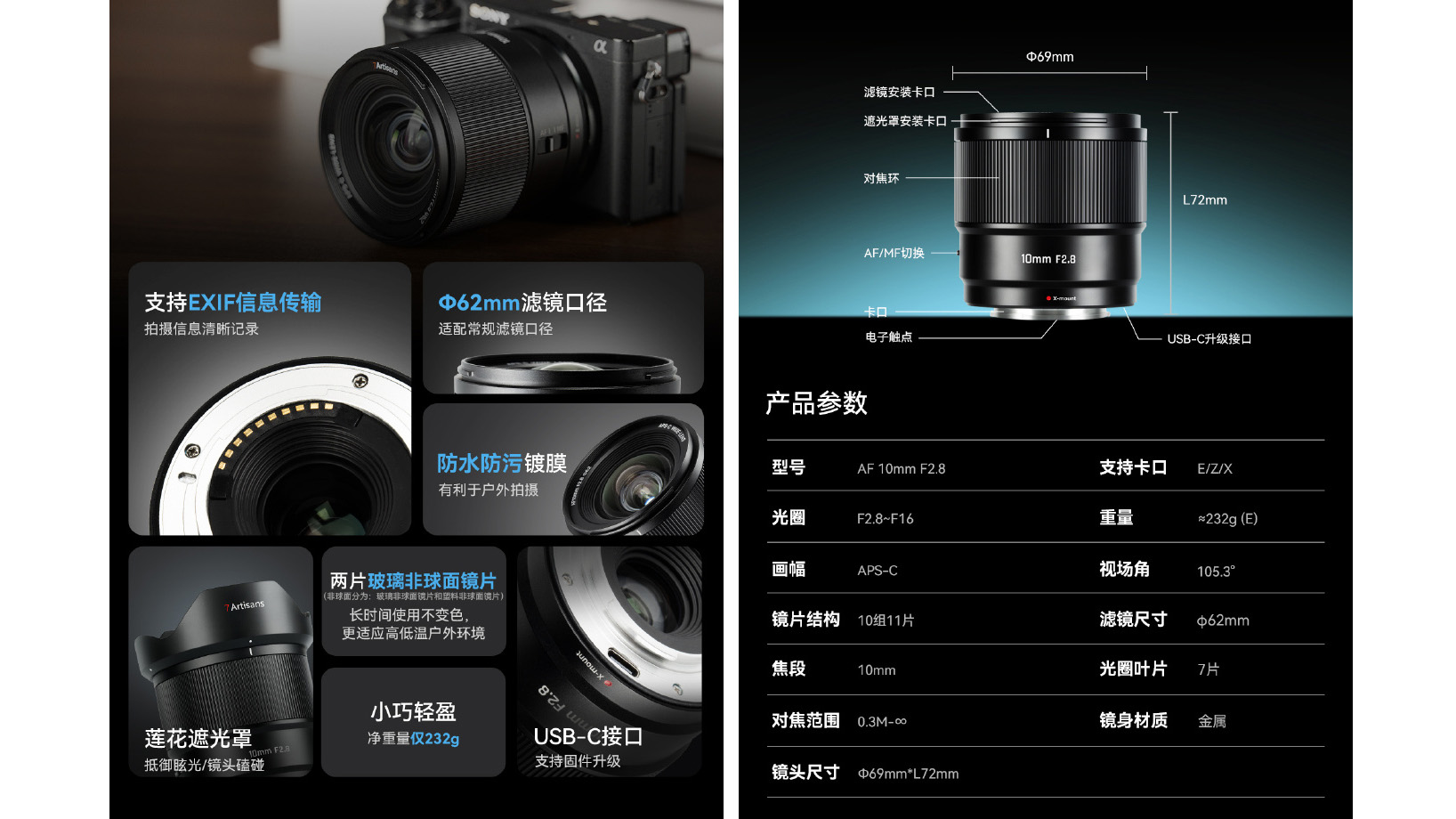7Aritsans AF 10mm f/2.8